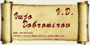 Vujo Dobromirov vizit kartica
